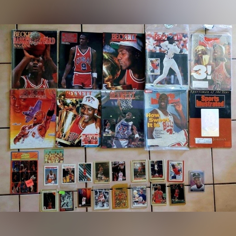 Michael Jordan Vintage Sports Magazine And Card Collection